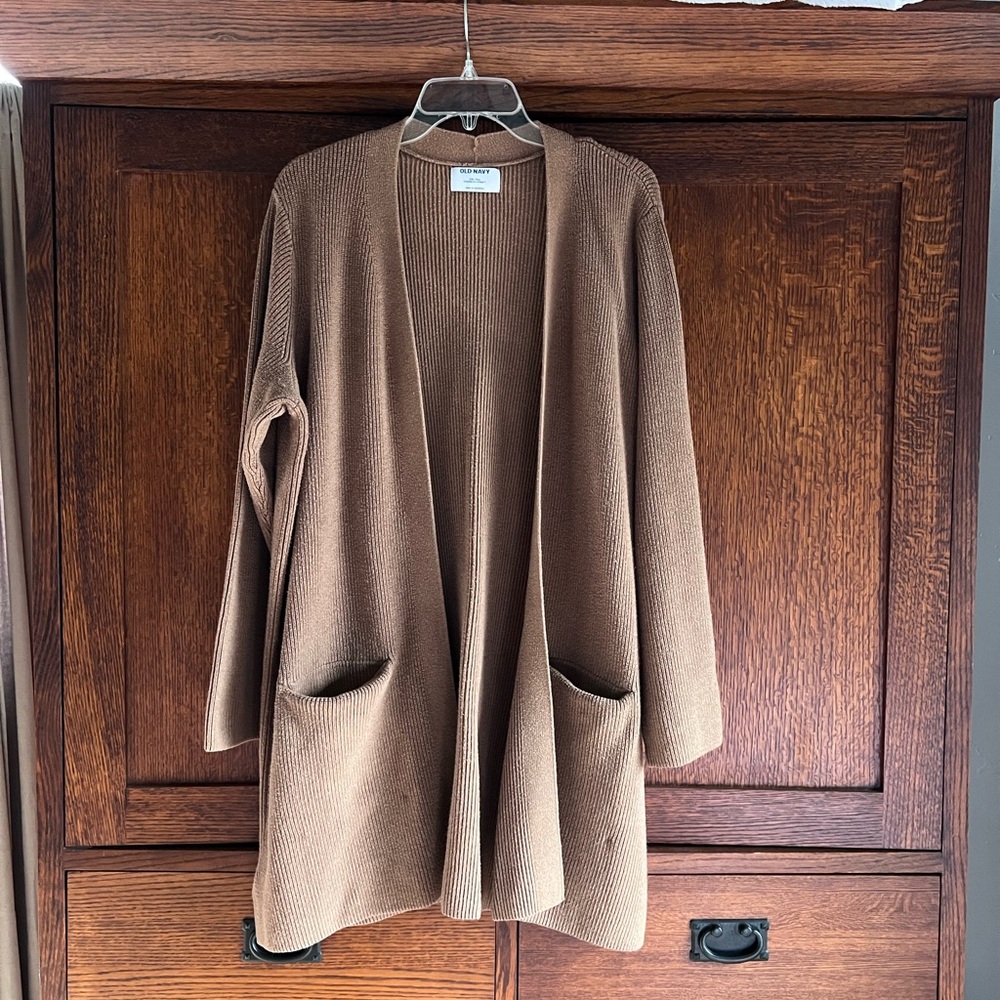Old Navy Women's Tan Open Front Cardigan